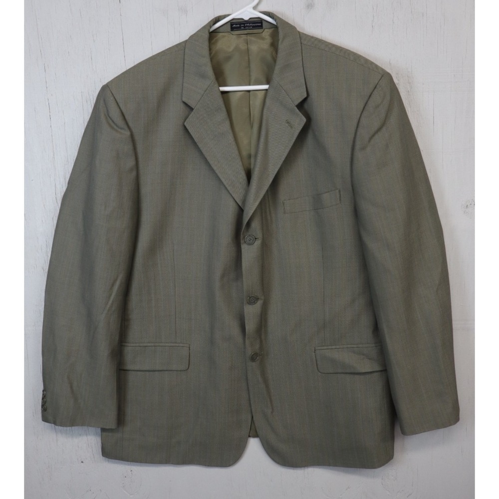 Bernhard Altmann Couture Jacket Size 46R Sport Coat Gray‎ 3 Button Solid